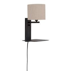 it's about RoMi Florence Wandlamp H 42 cm - Zwart / Beige
