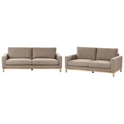 Beliani - SIGGARD - Bankenset - Taupe - Polyester