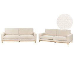 Beliani - SIGGARD - Bankenset - Lichtbeige - Corduroy