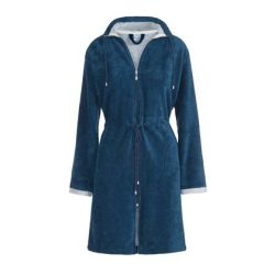 Chicago Badjas Navy | XL | Blauw | Katoen | Polyester | Bamboe