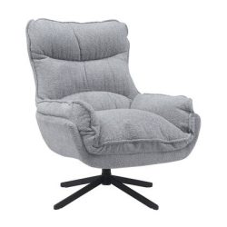StarFurn - Fauteuil Lichtgrijs Stof - Draaibaar - Vera