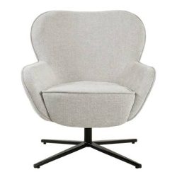 Livingfurn - Fauteuil Draaibaar - Toffee Stof - 80x89x84cm - Sven