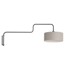 Steinhauer - wandlamp - Bloeba - grijs zwart - metaal stof - Ø 40cm -