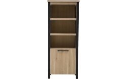 Goossens Boekenkast Santos, 1 deur, 3 open vakken 180 cm hoog