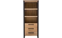 Goossens Boekenkast Santos, 3 laden, 3 open vakken 180 cm hoog