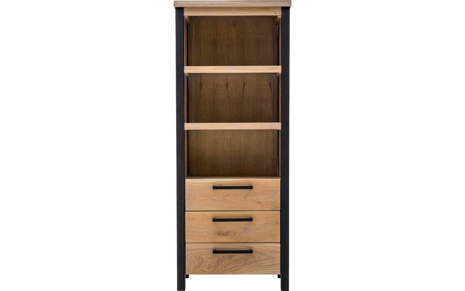 Goossens Boekenkast Santos, 3 laden, 3 open vakken 180 cm hoog