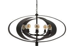 Goossens Excellent Hanglamp Dauphine, Hanglamp met 8 lichtpunten + 1 led onderspot