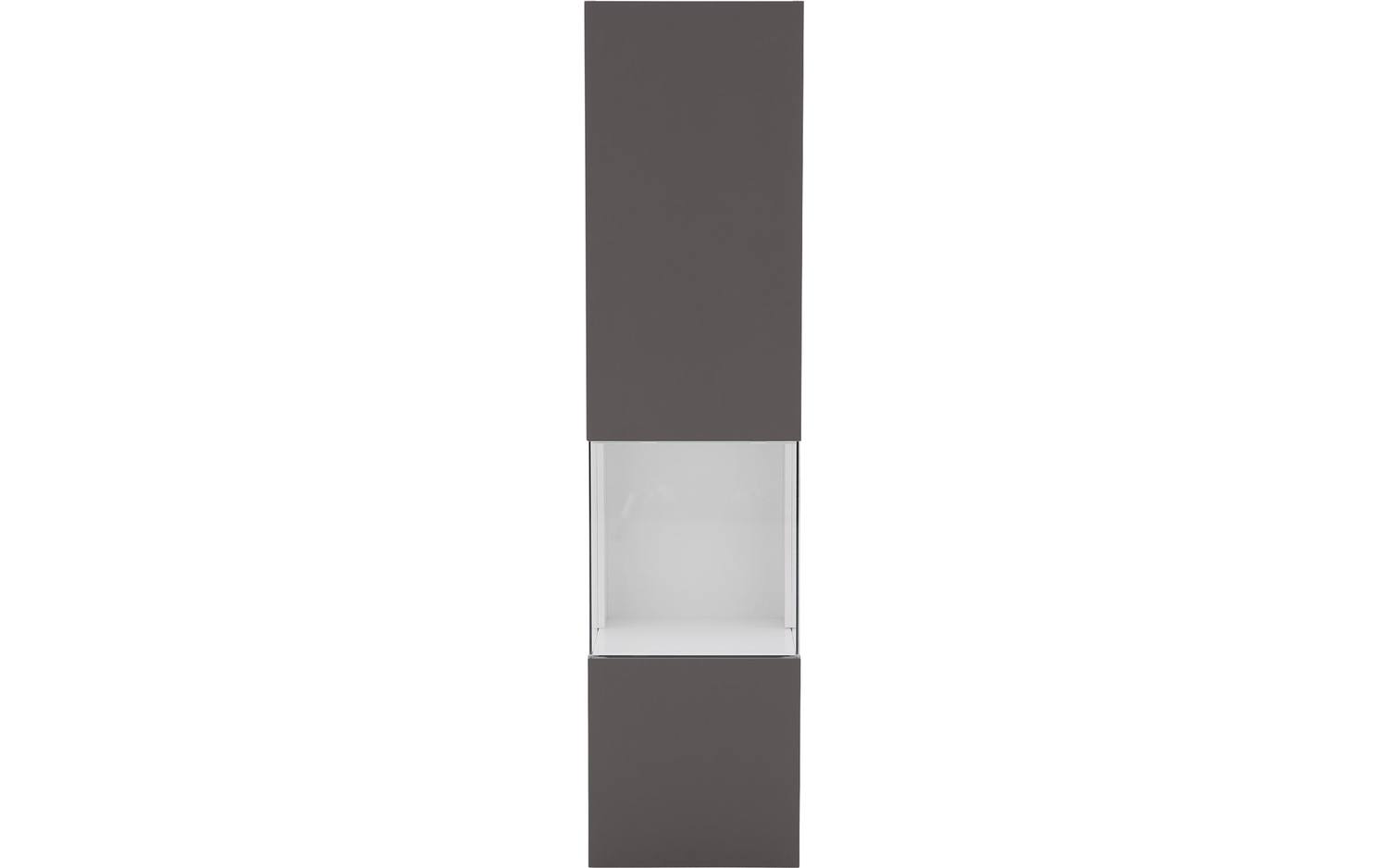 Goossens Excellent Hangelement Monza, El162z = 1 deur linksdraaiend met glas 32 x 128 x 32 cm