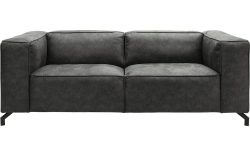 Goossens Bank Calvin grijs, micro leer, 2,5-zits, modern design