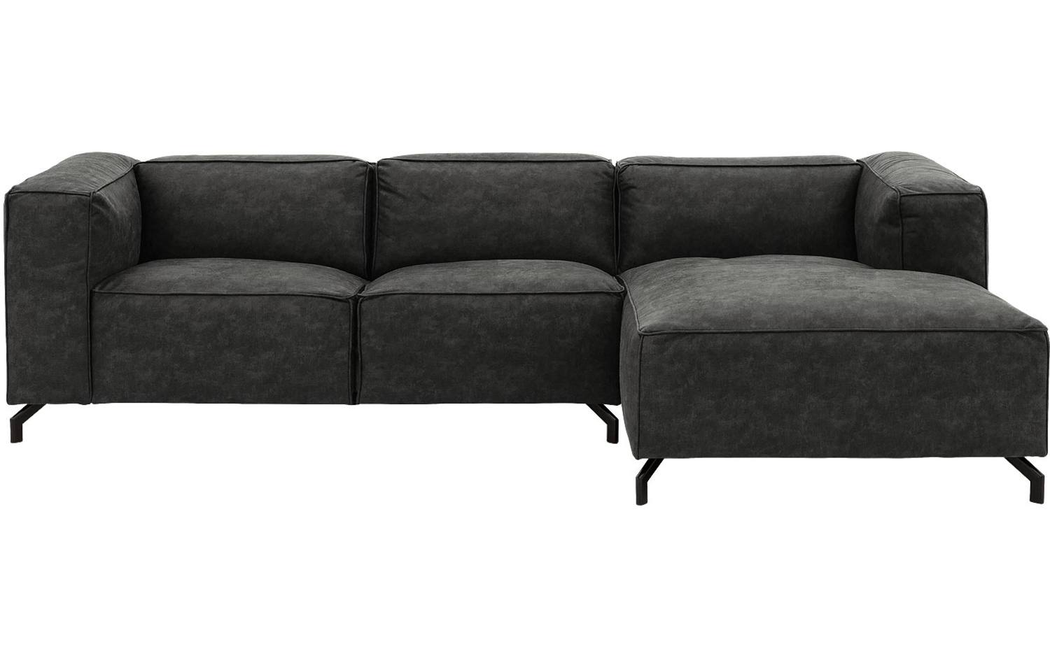 Goossens Bank Calvin grijs, micro leer, 2,5-zits, modern design