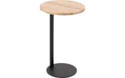 Goossens Nachtkastje Runt, hout eiken wit, stijlvol landelijk,