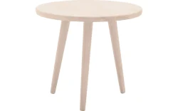 Goossens Hoektafel Bjarte, hout eiken wit, stijlvol landelijk, 50 x 45 x 50 cm