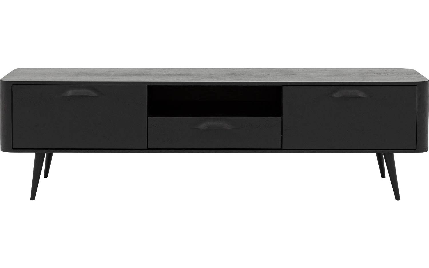 Goossens Tv Dressoir Bjarte, 2 deuren 1 lade 1 open vak 42 cm diep 180 cm breed