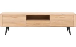Goossens Tv Dressoir Bjarte, 2 deuren 1 lade 1 open vak 42 cm diep 180 cm breed