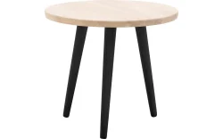 Goossens Hoektafel Bjarte, hout eiken wit, stijlvol landelijk, 50 x 45 x 50 cm