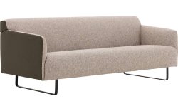 Goossens Excellent Bank Montreal groen, leer, 3-zits, modern design