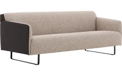 Goossens Excellent Bank Montreal antraciet, leer, 3-zits, modern design