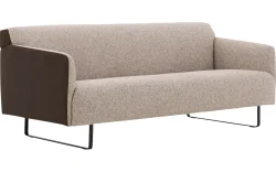 Goossens Excellent Bank Montreal bruin, leer, 2,5-zits, modern design