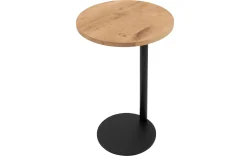 Goossens Nachtkastje Runt, hout eiken blank, stijlvol landelijk,