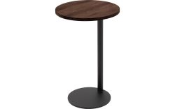 Goossens Nachtkastje Runt, hout eiken donker bruin, stijlvol landelijk,