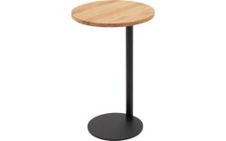 Goossens Nachtkastje Runt, hout eiken blank, stijlvol landelijk,