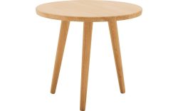 Goossens Hoektafel Bjarte, hout eiken blank, stijlvol landelijk, 50 x 45 x 50 cm