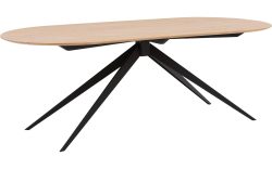 Goossens Excellent Eettafel Uniek, Semi rond 180 x 100 cm