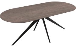 Goossens Excellent Eettafel Uniek, Semi rond 200 x 100 cm