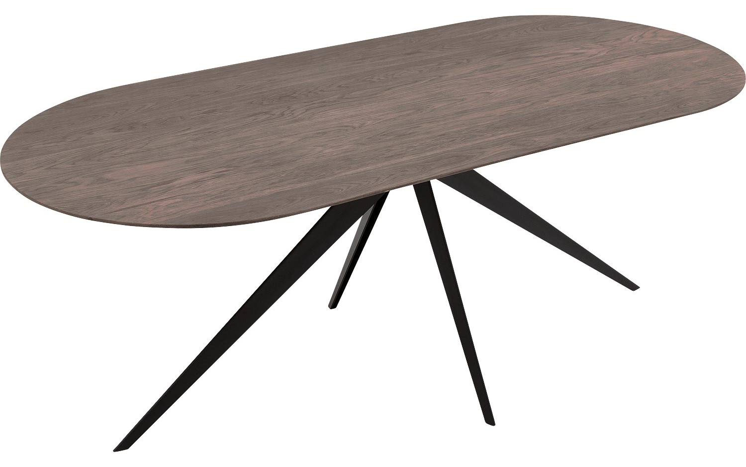 Goossens Excellent Eettafel Uniek, Semi rond 200 x 100 cm