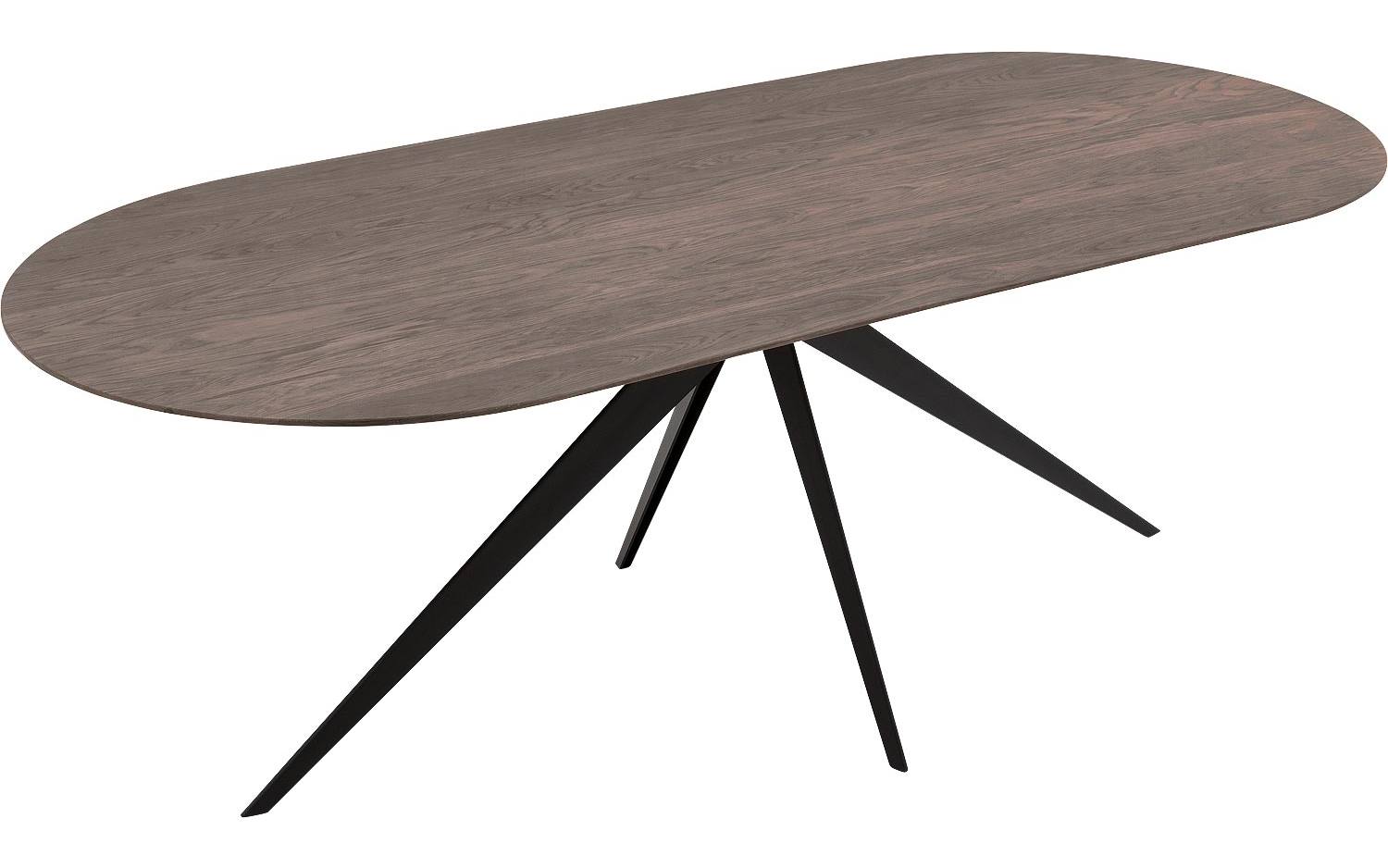 Goossens Excellent Eettafel Uniek, Semi rond 220 x 100 cm