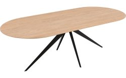 Goossens Excellent Eettafel Uniek, Semi rond 240 x 100 cm