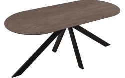 Goossens Excellent Eettafel Uniek, Semi rond 180 x 100 cm
