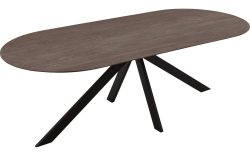 Goossens Excellent Eettafel Uniek, Semi rond 240 x 100 cm