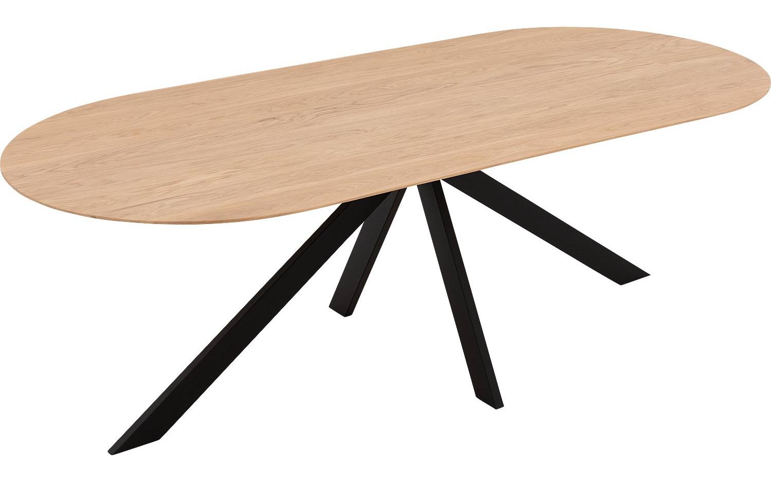 Goossens Excellent Eettafel Uniek, Semi rond 240 x 100 cm