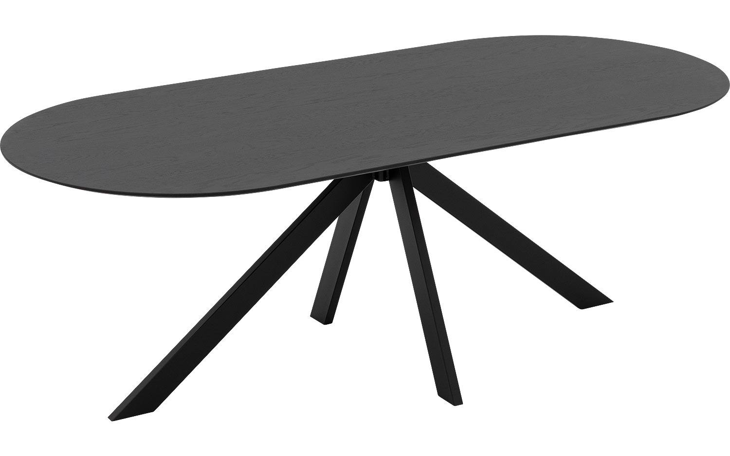 Goossens Excellent Eettafel Uniek, Semi rond 200 x 100 cm