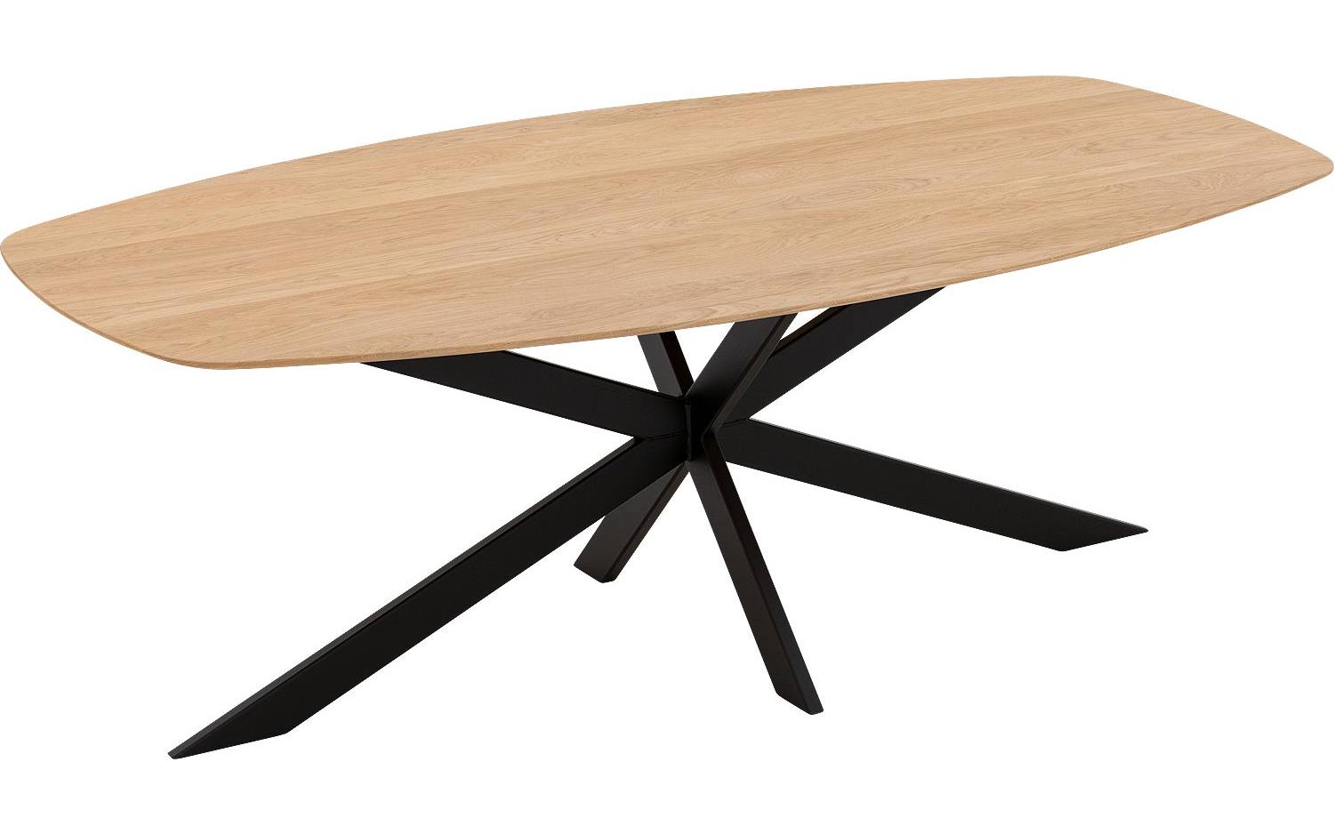 Goossens Excellent Eettafel Uniek, Semi ovaal 240 x 120 cm