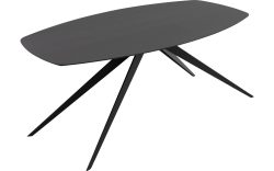 Goossens Excellent Eettafel Uniek, Semi ovaal 180 x 100 cm