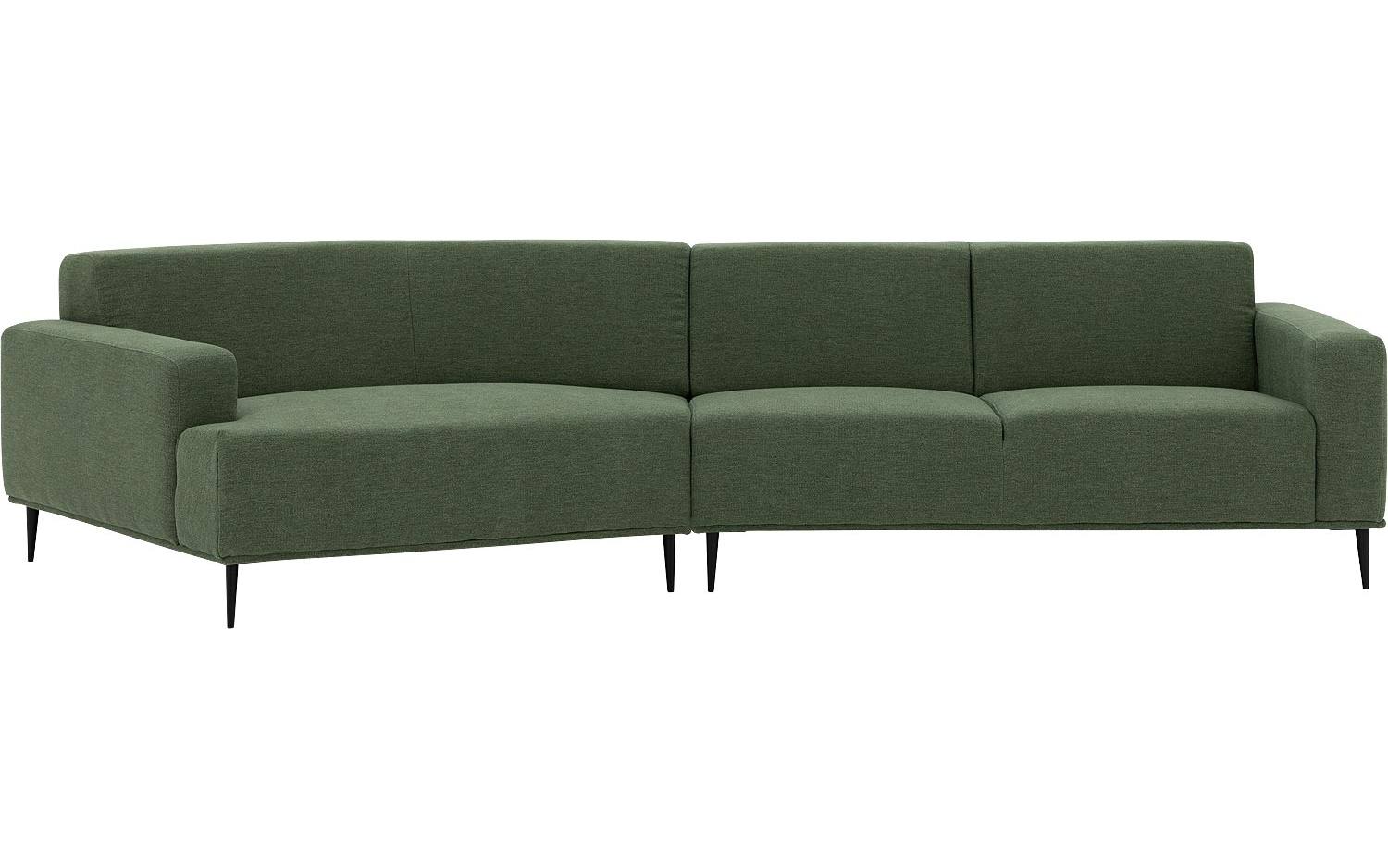 Goossens Excellent Hoekbank Prato groen, stof, 2,5-zits, modern design