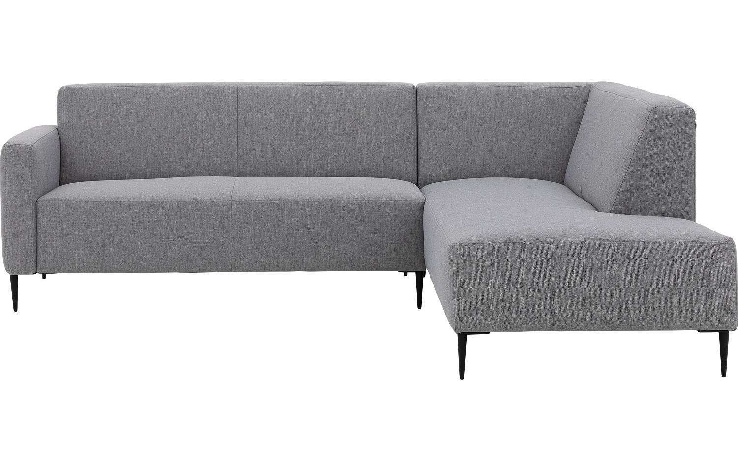 Goossens Bank Key West grijs, stof, 2,5-zits, modern design met ligelement rechts