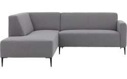 Goossens Bank Key West grijs, stof, 2-zits, modern design met ligelement links