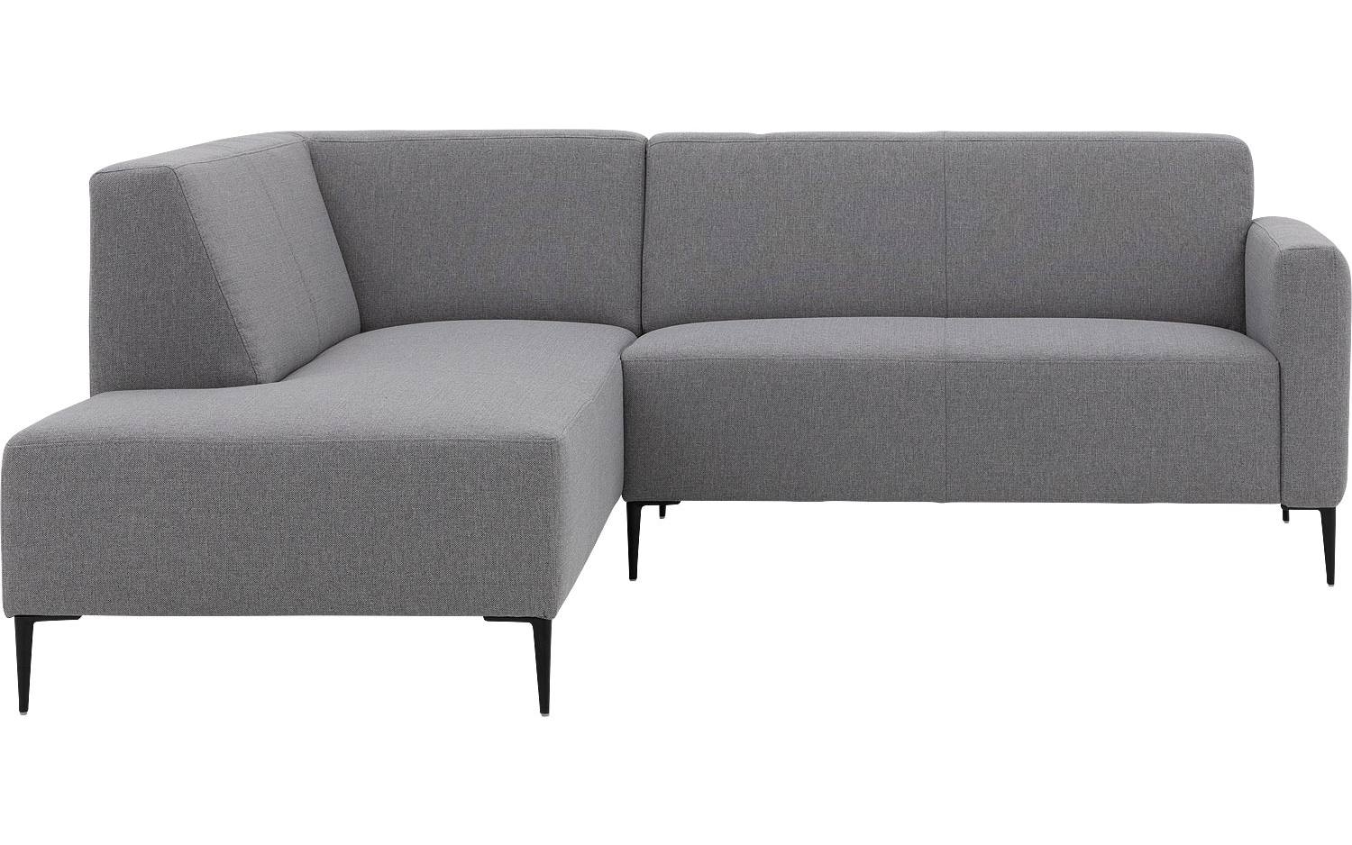Goossens Bank Key West grijs, stof, 2-zits, modern design met ligelement links