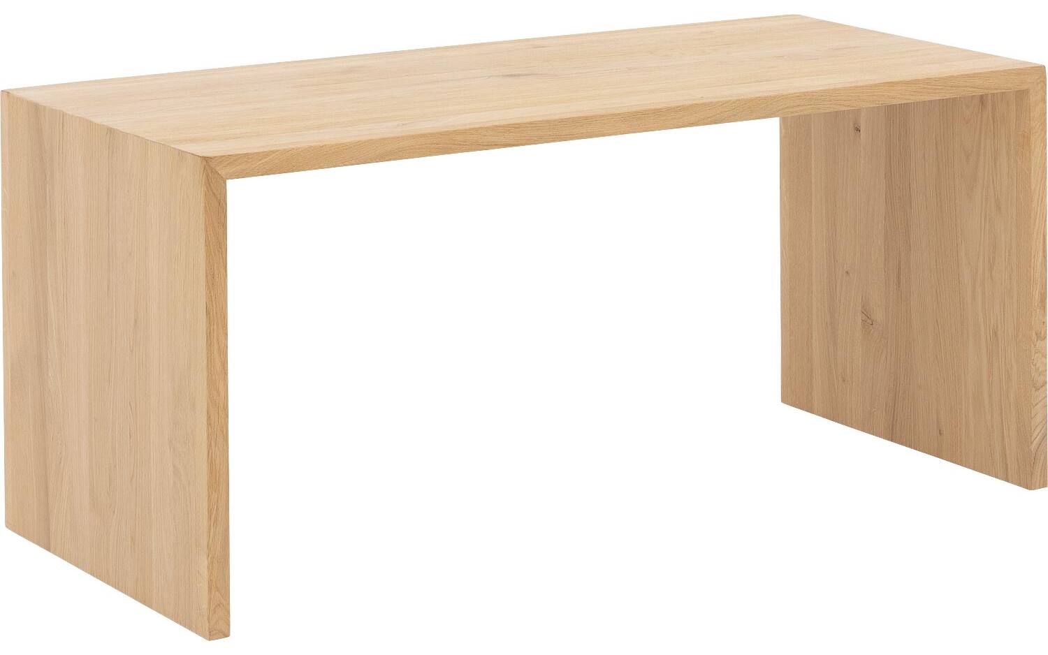 Goossens Bijzettafel Quinze, hout eiken onbewerkt, modern design, 110 x 50 x 50 cm