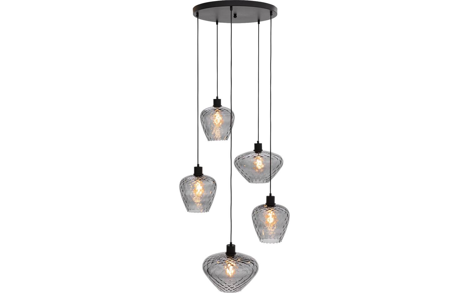 Goossens Hanglamp Dijon, Hanglamp met 5 lichtpunten ø50cm