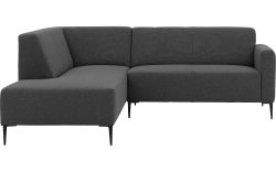 Goossens Bank Key West grijs, stof, 2-zits, modern design met ligelement links