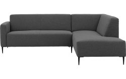 Goossens Bank Key West grijs, stof, 2,5-zits, modern design met ligelement rechts
