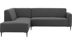 Goossens Bank Key West grijs, stof, 2,5-zits, modern design met ligelement links