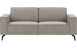 Goossens Hoekbank Hercules grijs, microvezel, 2,5-zits, modern design