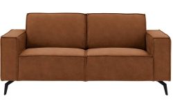 Goossens Hoekbank Hercules bruin, microvezel, 2-zits, modern design