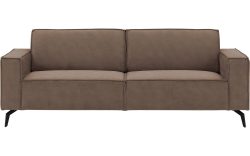 Goossens Hoekbank Hercules bruin, microvezel, 3-zits, modern design