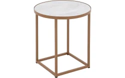 Goossens Salontafel Livia rond, hpl roze, modern design, 41 x 42 x 41 cm